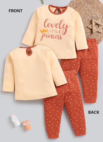 Image of LuvLap Baby Girls Regular Fit 100% Cotton Half Sleeves Girls Top CoSet Pack of 3