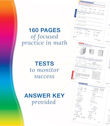 Spectrum 5th Grade Math Workbooks, Fractions, Geometry, Algebra Prep, Decimals, Volume, Area, Graphing, and More Mathematics, Classroom or Homeschool Curriculum