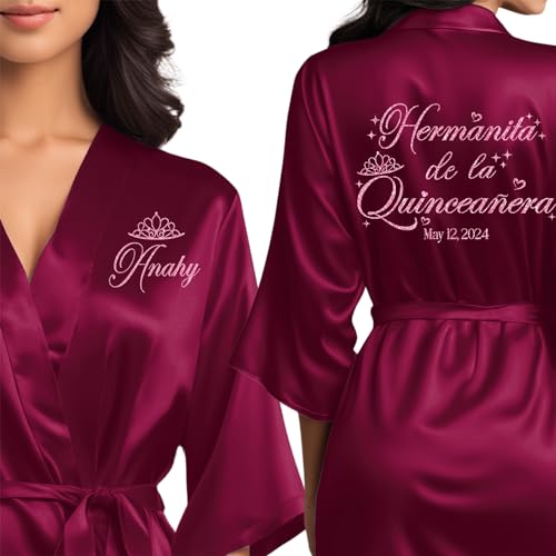Mis Quince Anos Robes, Pretty Quinceanera Robes, Mama de la Quince, Quinceanera Gifts