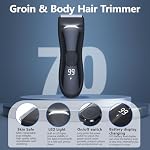 Trimmer Original Electric Body Hair Trimmer, Waterproof Rechargeable Shaver for Men, Sage, for Pubic, Chest, Legs, Bikini Areas