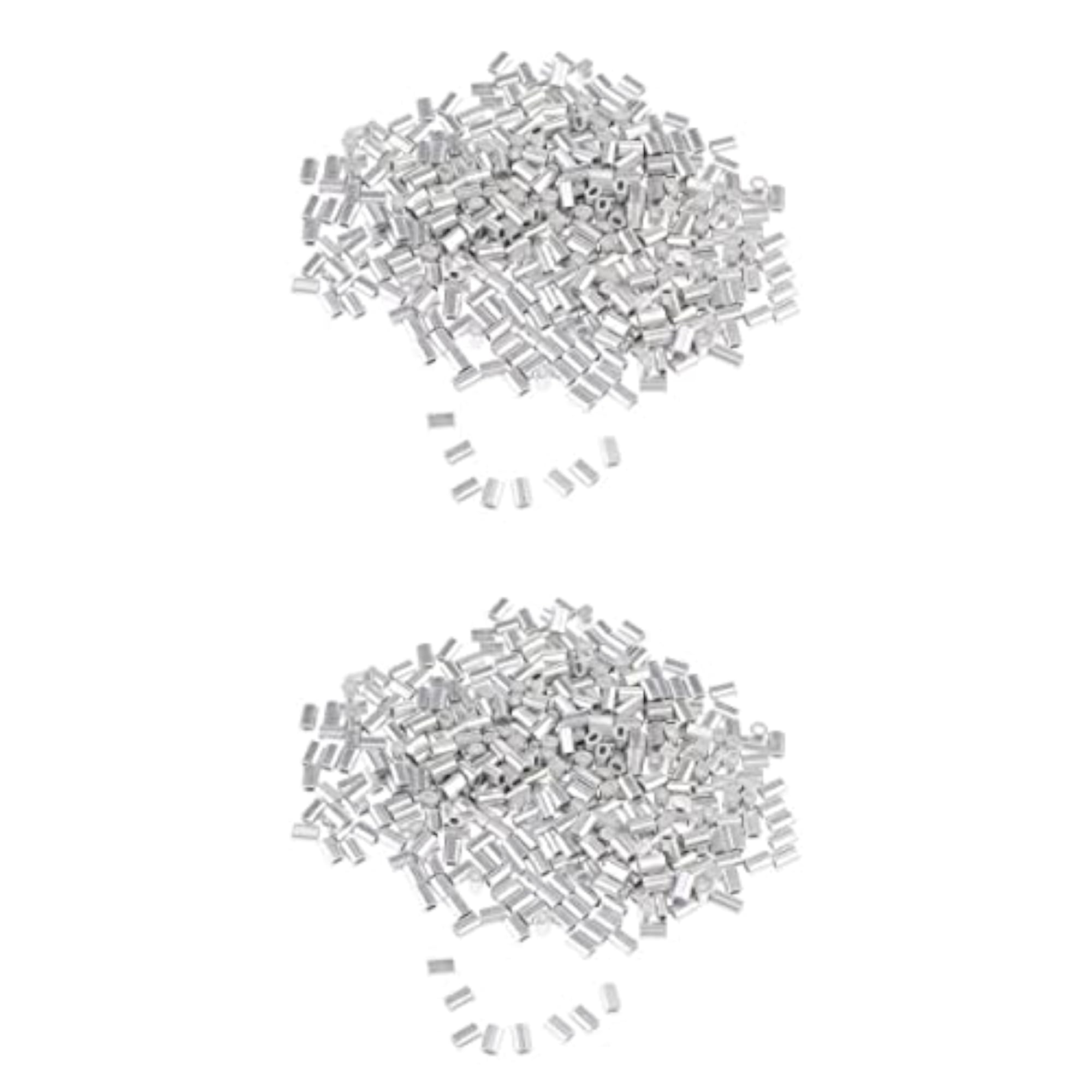 2000x Fishing Single Barrel Aluminium Crimp Connectors