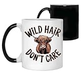 Humorous Gift Idea Cow Scottish Cattle Gift Funny, Anime Coffe, 11 Oz White Ceramic Color Changing Mug 393986
