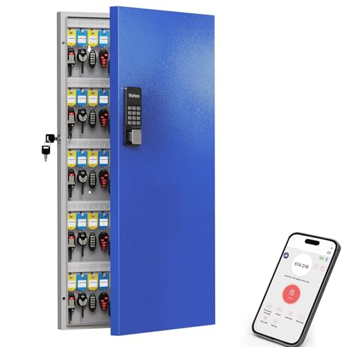 WeHere 120 Key Lock Box, Smart Key Cabinet with Key Management System, App, Bluetooth, Dynamic/Static Password, WiFi Unlock(Sold Separately), Wall-Mount Commercial Key Storage Box for Office, School by WeHere - Used condition - US$165.52
