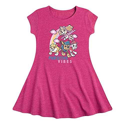 HYBRID APPAREL - Paw Patrol - Let's Roll Patrol - Toddler and Youth Girls Fit and Flare Dress