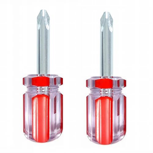 PANSHIYON Stubby Phillips Screwdriver #3-2pc PH3 Pocket Screwdriver