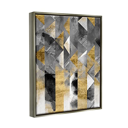 Image of 'Modern Triangular Stripes Sharp Geometric'| Floating Frame Canvas Art