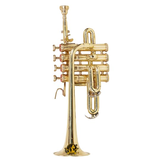 SOUND SAGA Piccolo Trumpet BB Pitch, premium quality including mouthpiece and carrying case (NIKKEL