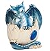 StealStreet SS-G-71466 Blue Baby Dragon Stuck in Egg with Gem Figurine, 4.5"