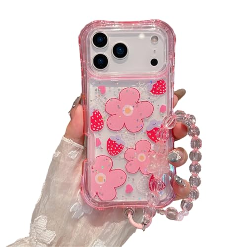 GuoDuo iPhone�p ���ƃC�`�S �v�`�L���[�g �X�^�C���b�V�� �N���A �s���N ����g�� �������� �A�C�t�H��14 iPhone16/15 ProMax�Ή��i�F1�Ccase17pro)