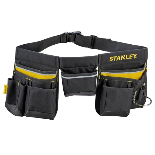 Stanley Werkzeuggürtel verstellbar mit Nageltaschen, Bandmaßtasche, Hammerhalter und zahlreichen Befestigungsmöglichkeiten ohne Werkzeug… – Ansicht 3