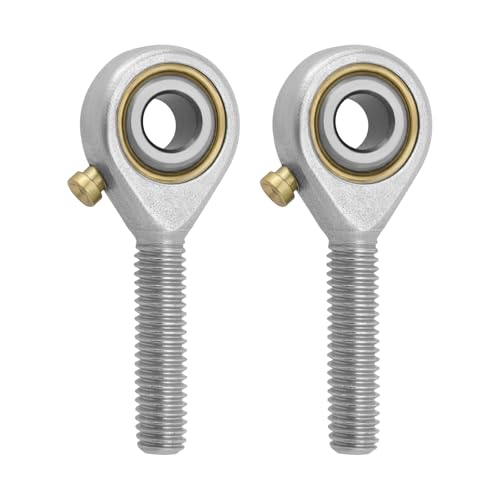 SG Store - SG Store Lot de 2 Roulements à Rotule Sphérique M6x1,0 Joint Rose POS6 Connecteur à Filetage Mâle à Gauche Roulement à Joint Autolubrifié avec Contre-écrous
