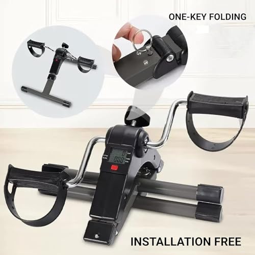 Mini bicicleta pedaleadora con resistencia ajustable y display digital miniatura 6