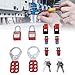 Fauitay Electrical Lockout Tagout Kit, Industrial Circuit Breaker Lock Device with Non Conductive Padlocks and Steel Nylon Clamps for Energy Isolation in Hazardous Environments