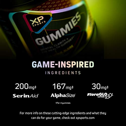 Xp Sports Gummies | Enhanced Mental Clarity And Stress Tolerance + Eye Health Support | Formulated For Esports Athletes, Gamers And Biohackers | Sour Citrus Jujube, 80 Gummies (20 Servings) #TOP5
