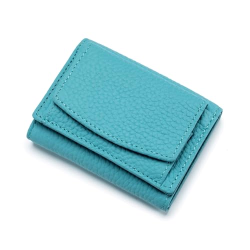 Genuine Leather RFID Blocking Wallet Slim Anti-Credit Card Fraud Card Holder Organizer Folding Purse for Women and Men