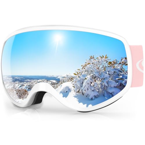 [Findway] スキーゴーグル キッズ スノーゴーグル 子供用 メガネ対応 OTG 曇り止め 広視野球面レンズ着脱可能 防風/防雪/紫外線防止 キッズスポーツ用ゴーグル 軽量と耐衝撃 適用3-14歳ボーイズガール