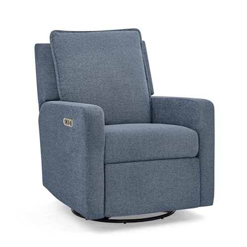 Image of babyGap Harlowe Power Recliner with USB-A and Type-C Ports by Delta Children - Greenguard Gold Certified - Stain-Resistant Performance Fabric is Oeko-TEX Standard 100 Certified, Slate