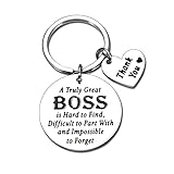 Bosses Day Gifts for Women Men Boss Appreciation Keychain for Leader Supervisor Boss Lady Retirement Farewell Going Away Gifts for Office Manager Coworker Leaving Thank You Gift for Birthday Christmas