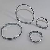 PAKCEEINC Chrome Speedometer Gauge Dial Rings Bezel Trim for BMW E46 M3 M