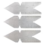 Zentraler Messkopf – Fischschwanzförmiges Mittelmessgerät | Edelstahlwerkzeug, Industrielle Gewindemessschablone, Layout-Markierungsinstrument-Reparatur-Modellbau-Zubehör Mit 3 Teilen