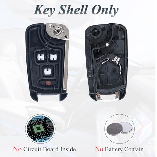 image for SUPALAND Key Fob Shell Case Fits for Chevrolet Sonic Trax Equinox Chev
