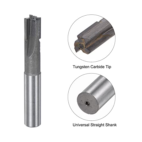 Image of uxcell Square Nose End Mill, 12mm Cutting Dia Tungsten Carbide Tip 3 Straight Flutes Milling Cutter with 12mm Straight Shank, 2pcs