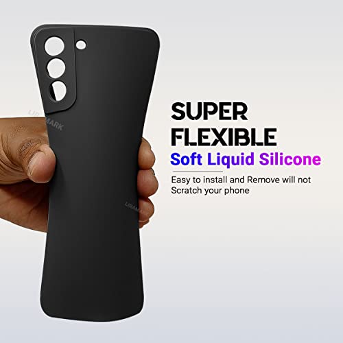 Image of LIRAMARK Silicone Soft Back Cover Case for Samsung Galaxy S22 5G (Silicone Black)