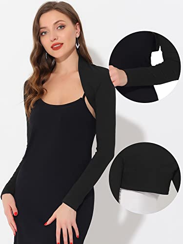 Image of Allegra K Elegant Shrugs for Women Long Sleeve Open Front Bolero Shrug