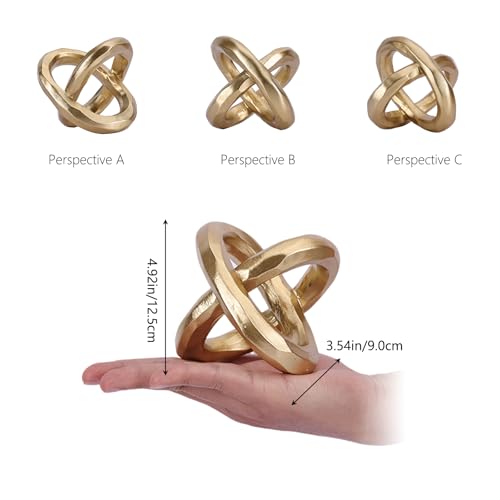 Nudo Infinito Dorado Decorativo Moderno para Mesa miniatura 7