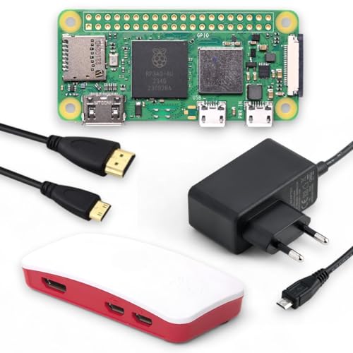 Raspberry Pi Zero 2W Starter Kit | Fuente de alimentación 5.1V 2.5A | Carcasa con 3 cubiertas | Adaptador Micro HDMI |...