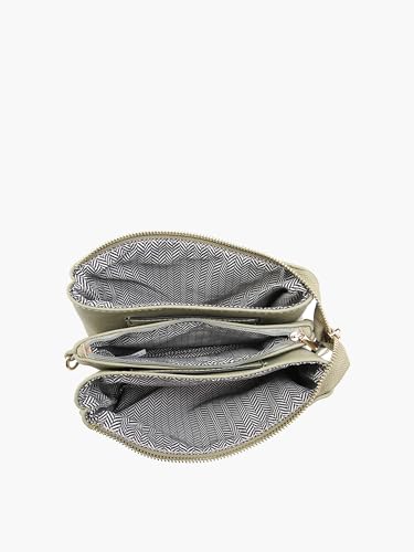 Image of JEN & CO. Riley Small Crossbody Bags Vegan Leather Wristlet Wallets Clutch Purses Shoulder Handbag for Women