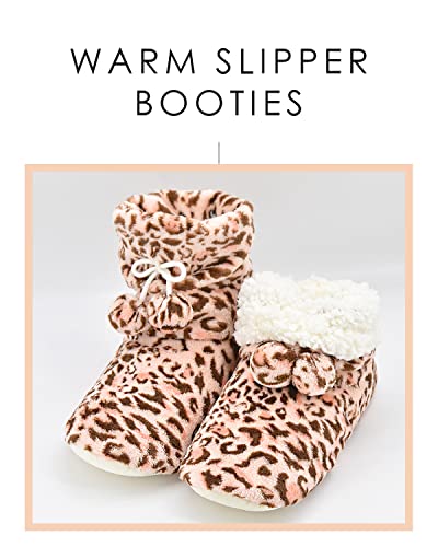 Image of Keyela Womens Non-Slip Sole Slipper Socks, Fluffy Winter House Booties | Ultra soft fuzzy warm indoor house slippers Non-skid bottom for safe walking Cozy winter footwear for ladies