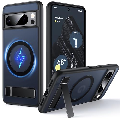 FNDMIL for Google Pixel 8 Pro Case with MagSafe [Adjustable Kickstand][Charge While...