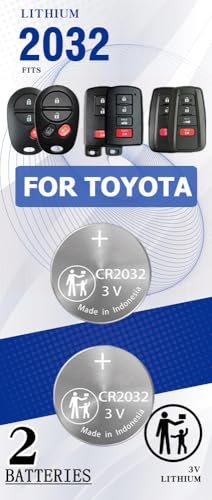 Pinochi (2 Pack) Key Fob Replacement Batteries for Toyota RAV4 Camry Corolla Highlander Prius Tacoma Tundra 4Runner Avalon Sienna Sequioa Supra Smart Remote