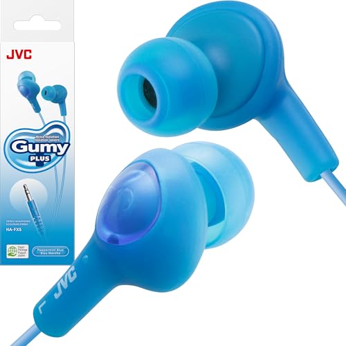 JVC HAFX5A Gumy Plus Inner Ear Headphones (Blue)