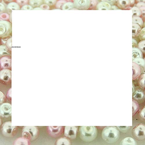 Beads Direct USA Glass Pearls Mix TINY Round 4mm - Barely Pink Mix (4mm, 800pcs)