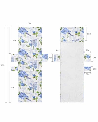 Watercolor Hydrangea Flower Beach Pool Patio Lounge Chaise Chair Cover Towel With Pockets,Absorbent & Quick Dry Microfiber Towel Cover Bag Summer Travel Accessories for Sunbathing Spring Summer Floral