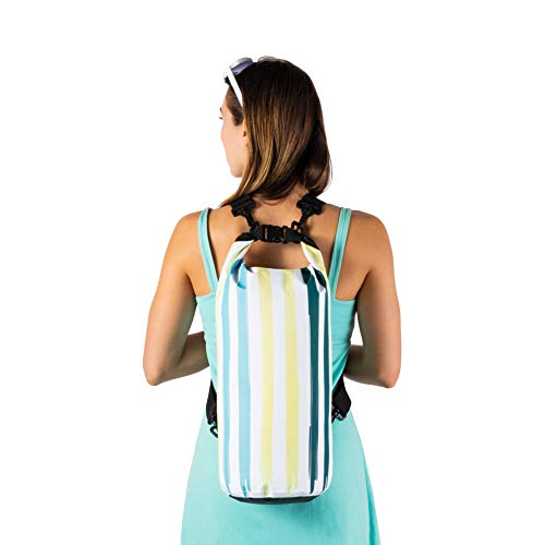 All-American - Waterproof Dry Bag - Military Grade 10L Airtight Dry Sack Includes 2 Padded Backpack Straps - Perfect For Beach, Floating, Rafting, Hiking, Fishing, Swimming, And More #TOP3