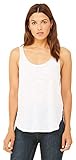 Bella + Canvas Ladies' Flowy Side Slit Tank, White Slub, Small