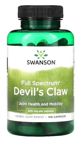 Swanson - DEVIL S CLAW 500 mg | Garra del Diablo 500 mg con Sulforafano de Extracto de Brotes de Brócoli | Apoyo Natural para la Desintoxicación y Salud Celular - 60 Cápsulas Vegetales