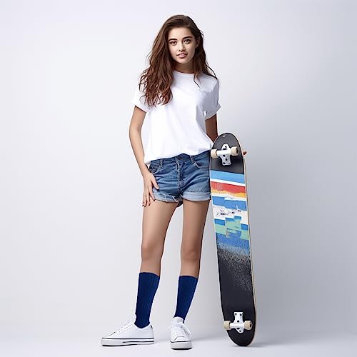 Hycome 6 Pairs Comfortable Casual Cotton Socks for Women, Girls and Students (fit women girls shoe size 5-10)3