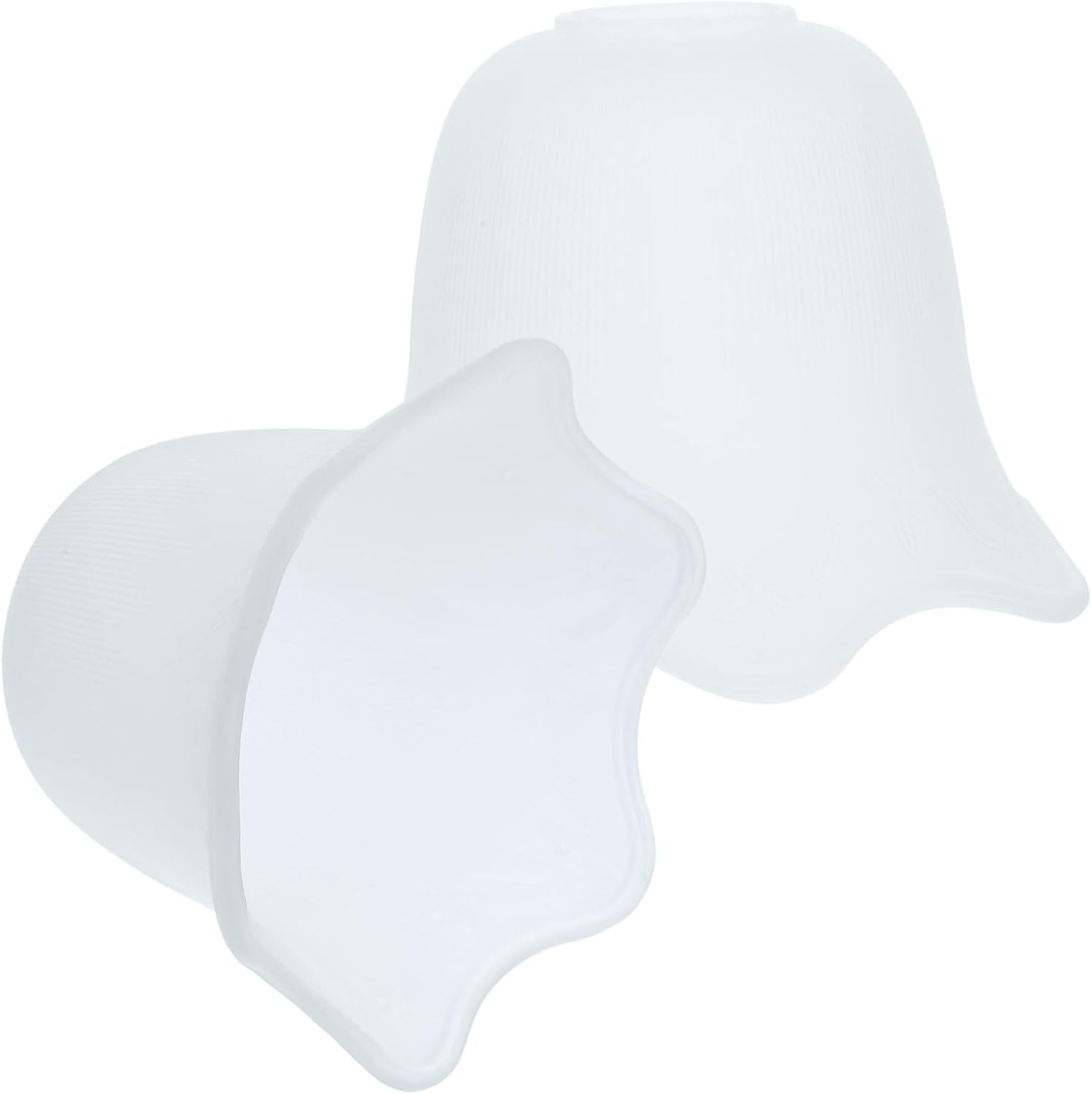 Elegant 2pcs Glass Lampshade Set Flush Mount Ceiling Lamp Delicate Design E27 Socket Easy to Install