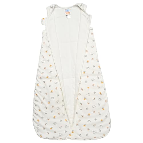 Image of Pure Cotton Baby Sleeping Sack Bag, Baby Sleeping Pod, Inverted Zipper, Snap Buttons, Inner Padding Filling