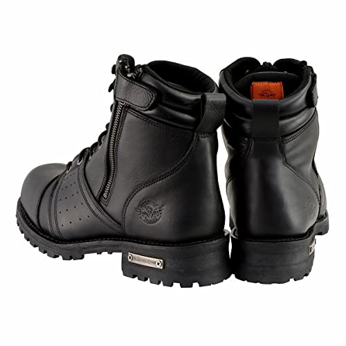 Image of Milwaukee Leather Men's Leather Lace-Up Riding Boots - Motorcycle Biker Footwear for Street & Daily Wear