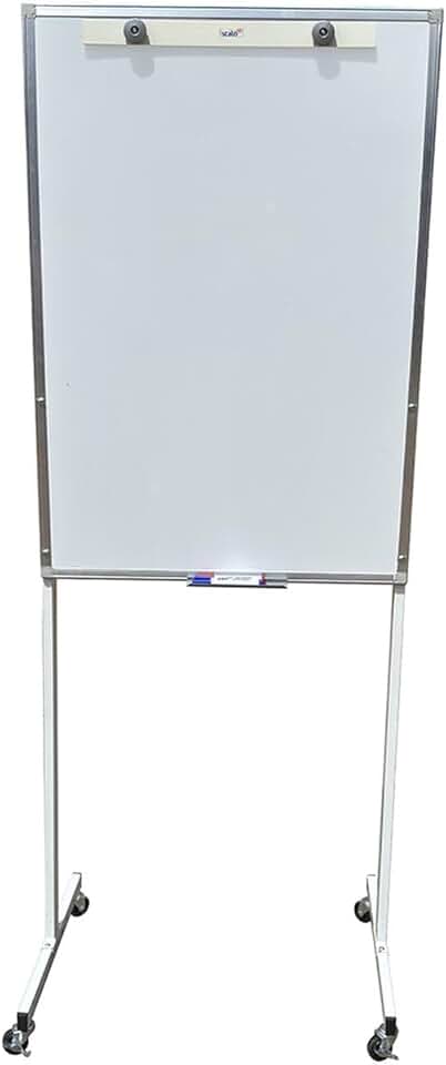 Cavalete para Flip-Chart Magnético, Stalo, 100 cm x 72 cm, com Rodízio