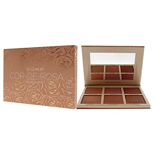 Sigma Beauty Cor-de-Rosa Blush Palette, Flushed Neutral Matte Blush Palette, Long Lasting Blush Pressed Powder, Gluten Free - Image 4