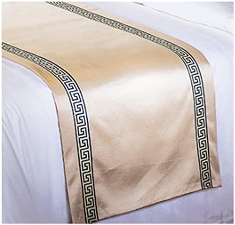 Bed Tail Towel Scarf for Foot of Bed Slipcover Pad Modern Simple Geometric Bed Flag Hotel Home Bedding Decor (Color : A, Size : Pillowcase 45x45cm)