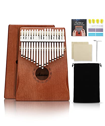 Asmuse Kalimba 17 Clés Pouce Piano – Piano à Doigts Portable en Acajou, Marimbas avec Livre de chansons, Sac de… - Les Beatles, Paul McCartney, John Lennon, RIngo Starr, George Harrison Asmuse Kalimba 17 Clés Pouce Piano - Piano à Doigts Portable en Acajou, Marimbas avec Livre de chansons, Sac de…