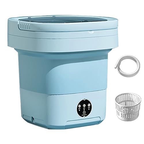 13 L Mini Foldable Portable Washing, Baby Underwear Washing Machine, Suitable for RV Apartment Dormitory Camping Trip (Color : Green)