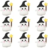 SUNNYCLUE 1 Caja de 20 Tapas de Silicona para Bolígrafos, Bonitas Tapas de Silicona para Bolígrafos, Protectores de Lápices de Goma Suave con Dibujos de Fantasmas de Halloween, para Proteger la Punta